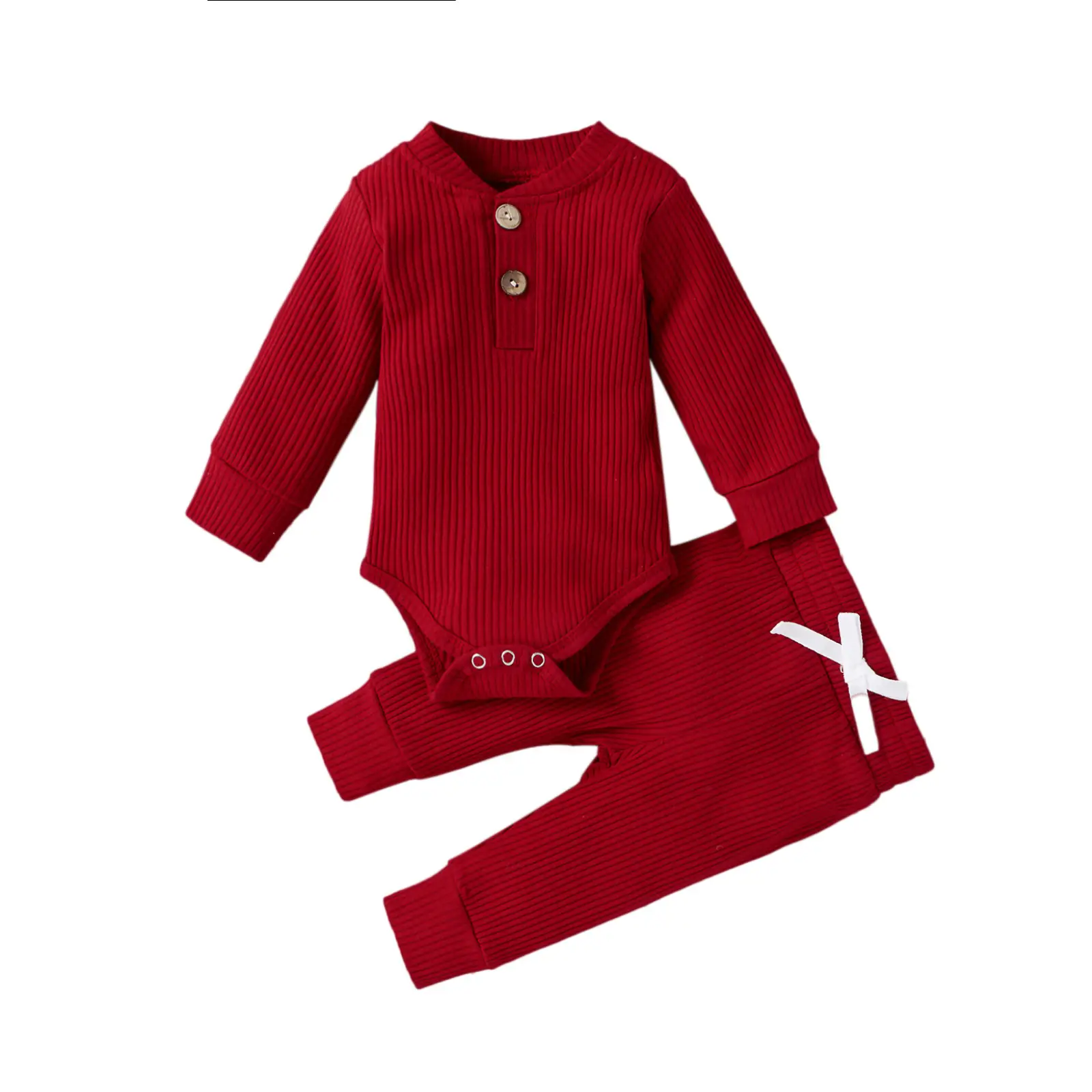 2022 Boys & Girls Grey Waffle Knit Pajama Set - Image 20