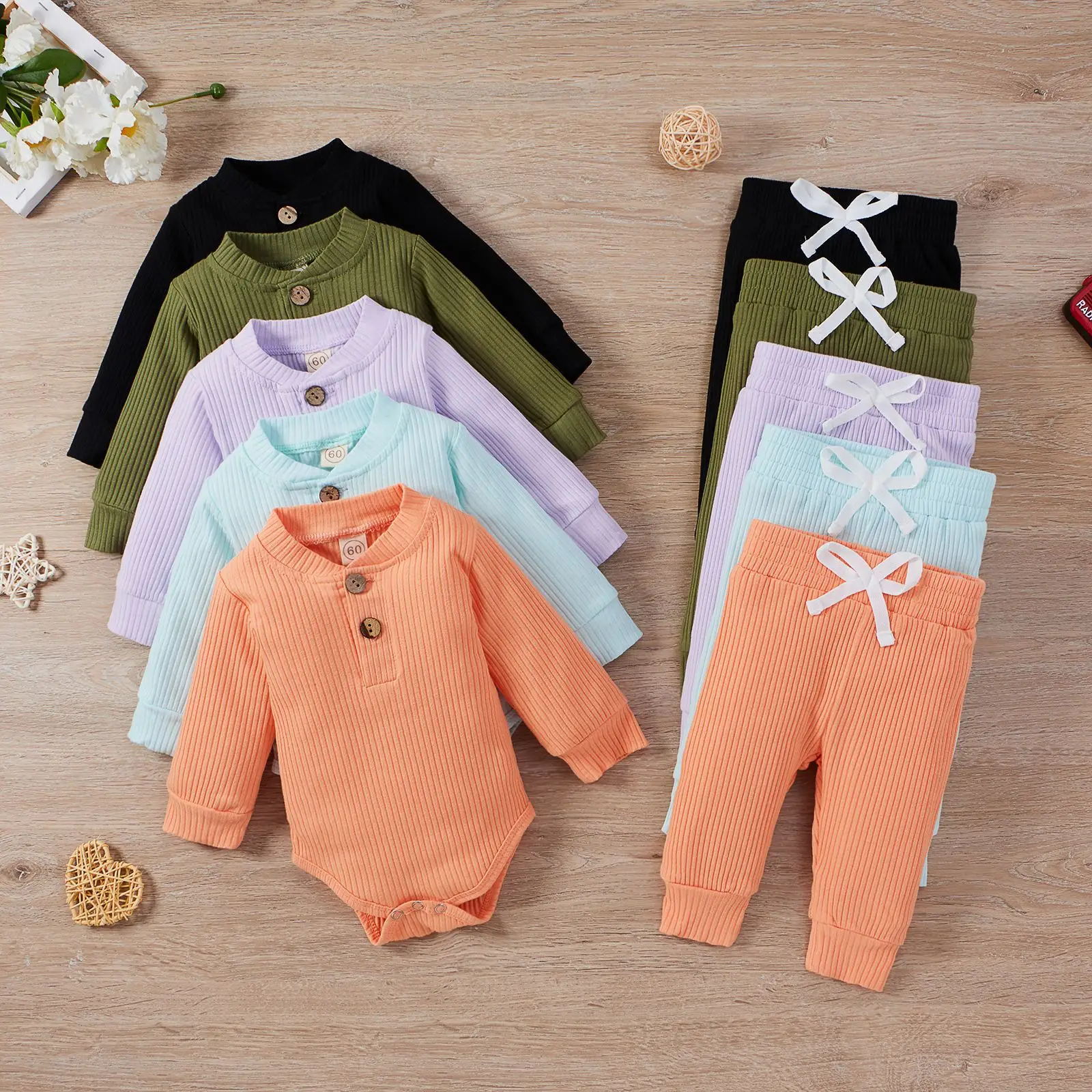 2022 Boys & Girls Grey Waffle Knit Pajama Set — feature 13
