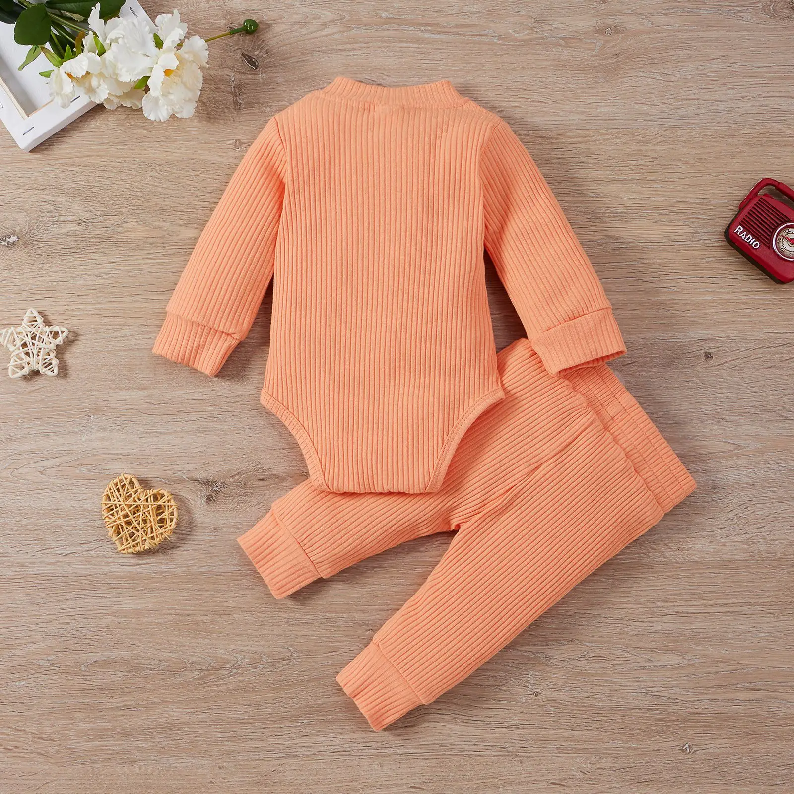 2022 Boys & Girls Grey Waffle Knit Pajama Set — feature 17