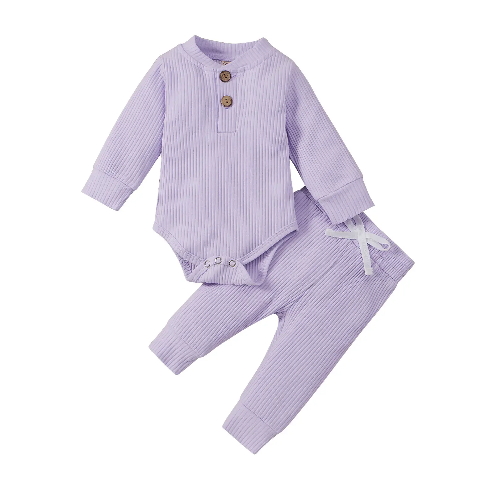 2022 Boys & Girls Grey Waffle Knit Pajama Set - Image 15