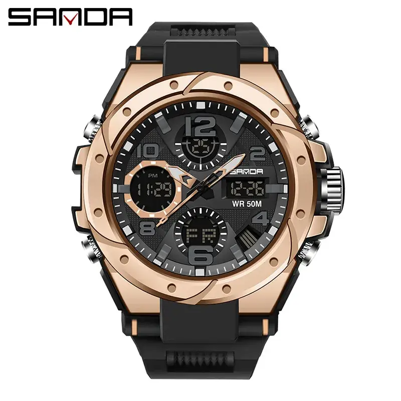 Men's Blue Digital Watch with LED Display & Sport Strap - Image 18