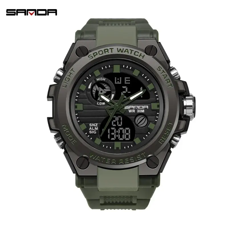 Men's Blue Digital Watch with LED Display & Sport Strap - Image 9