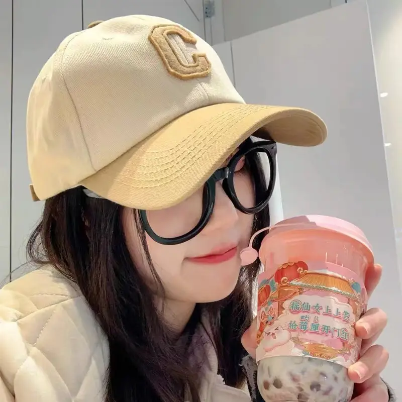 Korean Style Baseball Cap Women Spring Summer Letter C Embroidered Black Cap Men Autumn Fashion - Image 7