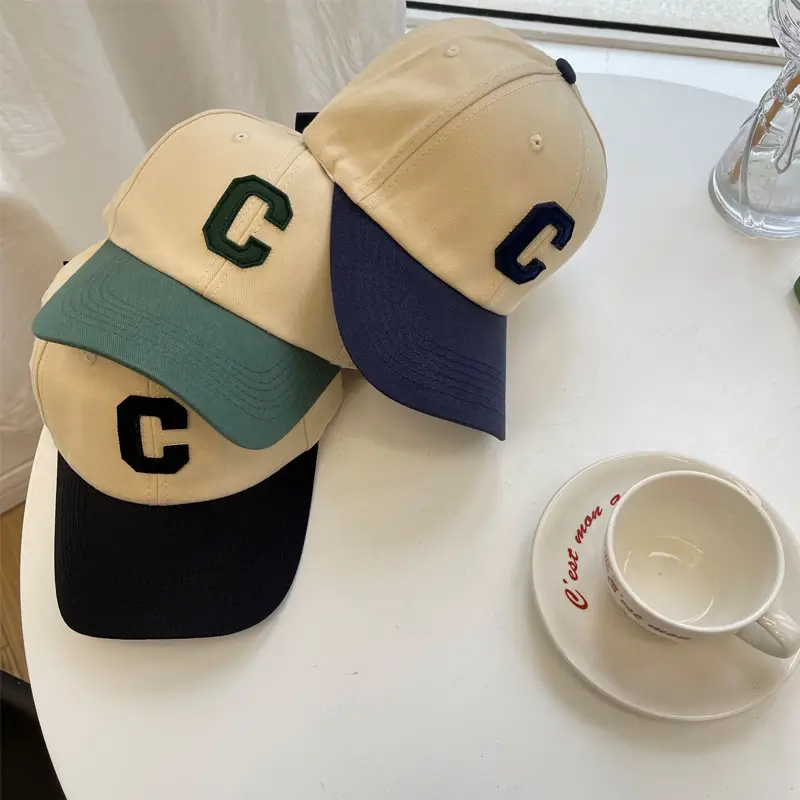 Korean Style Baseball Cap Women Spring Summer Letter C Embroidered Black Cap Men Autumn Fashion - Image 8