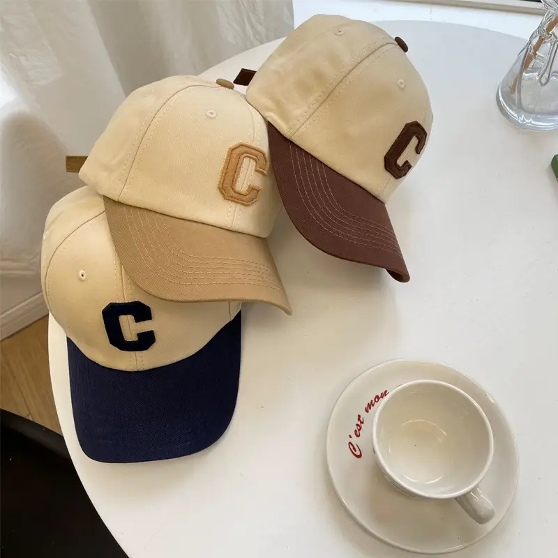Korean Style Baseball Cap Women Spring Summer Letter C Embroidered Black Cap Men Autumn Fashion - Image 9