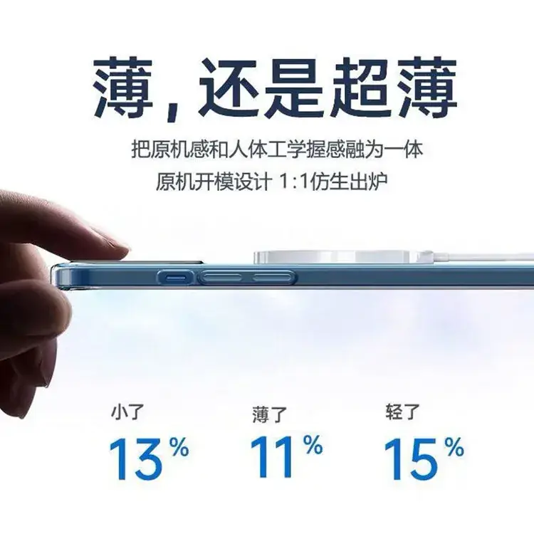 Magnetic Suction Phone Case for iPhone 17 Pro Transparent 14 Pro - Image 5