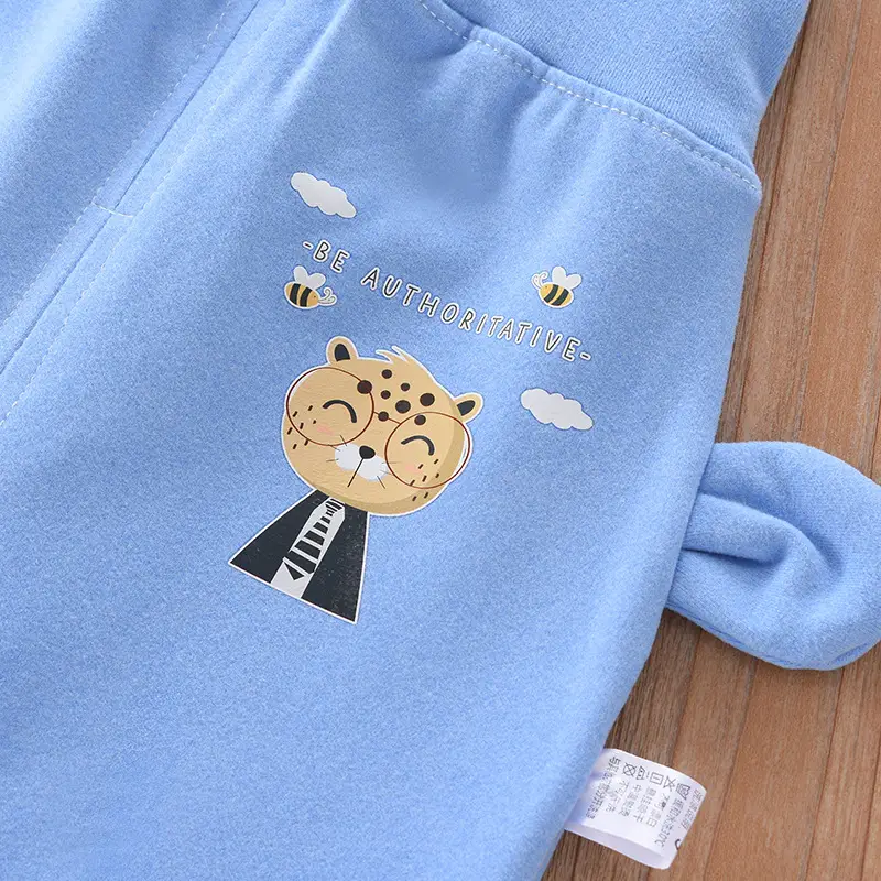 Baby Velvet Pants Blue Warm Outerwear High Waist - Image 10