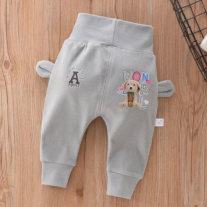 Baby Velvet Pants Blue Warm Outerwear High Waist - Image 3