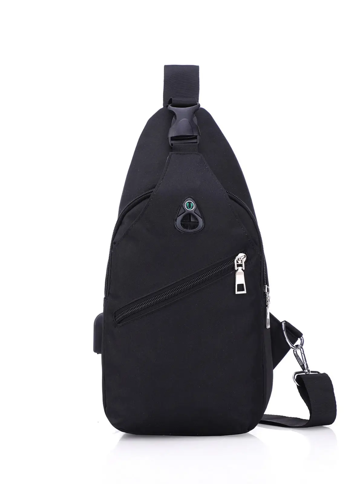 Men's Black Crossbody Backpack European Style - Image 9