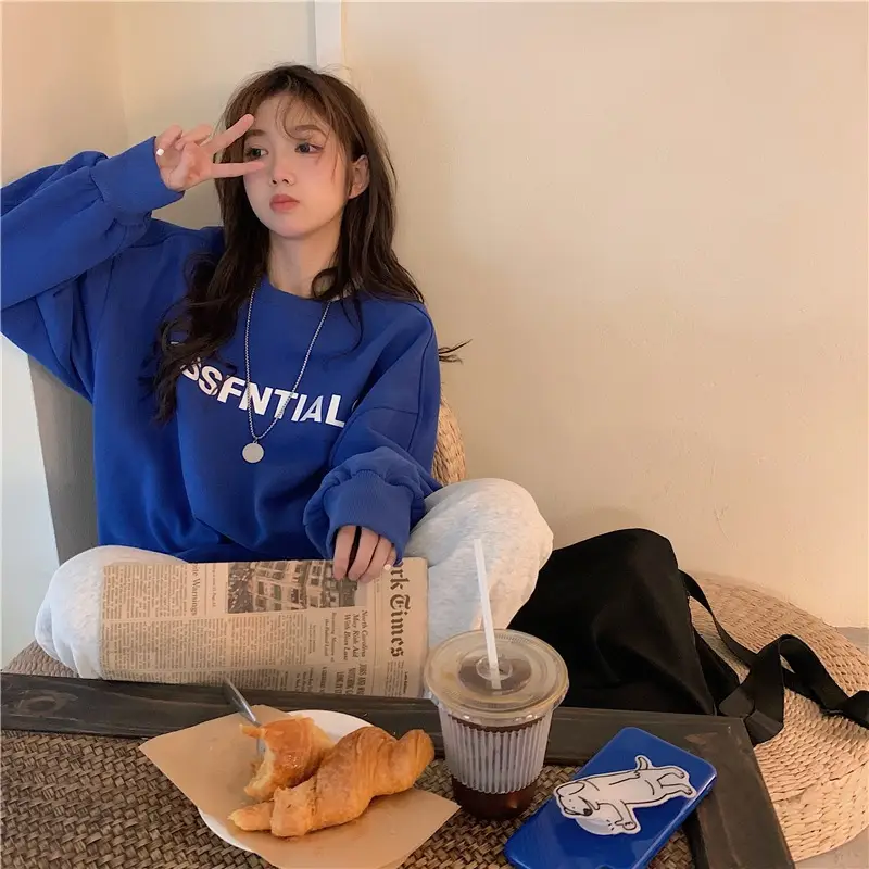 Women White Essential Print Sweatshirt 2025 — feature 10