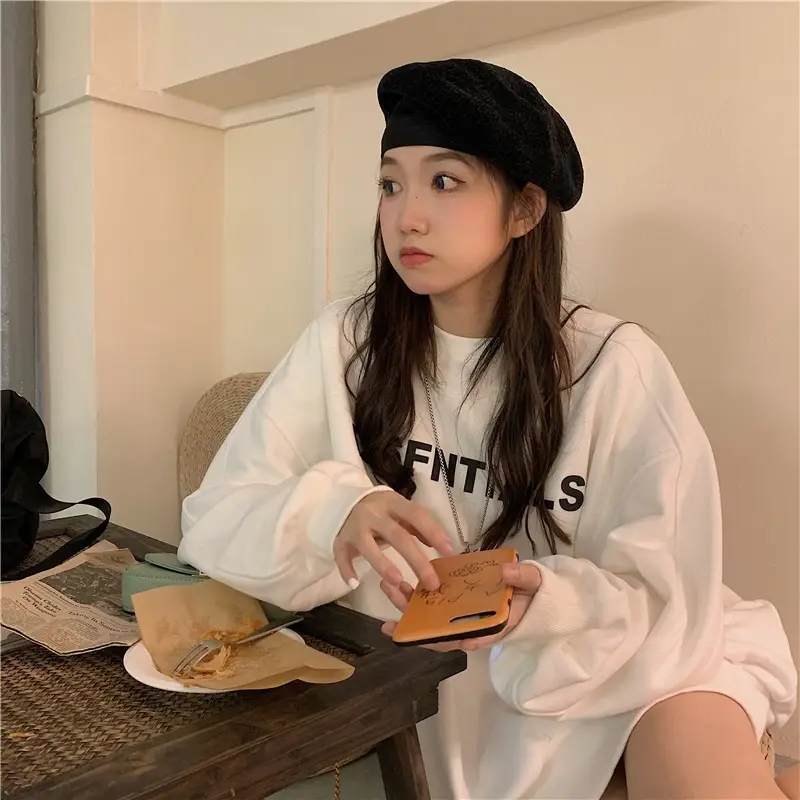 Women White Essential Print Sweatshirt 2025 — feature 13