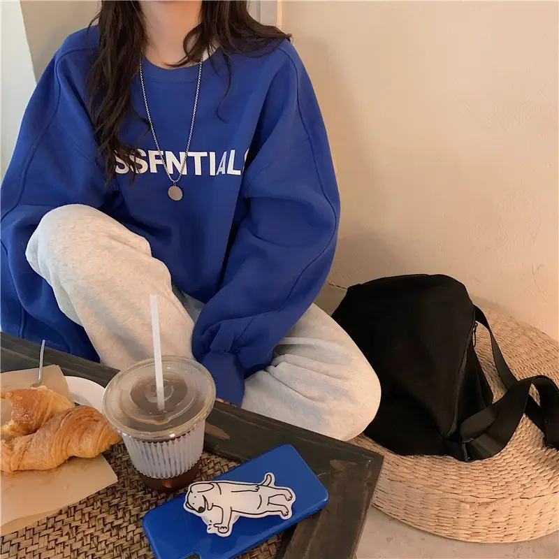 Women White Essential Print Sweatshirt 2025 — feature 3