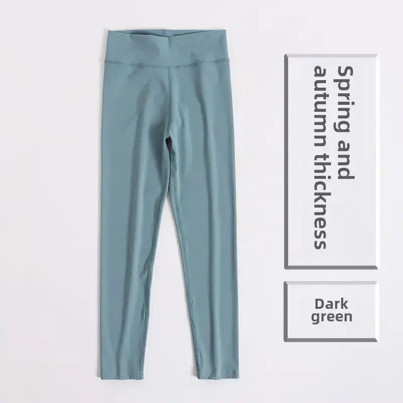 Girls Dark Gray Spring Leggings with Arch Thickness - Image 34