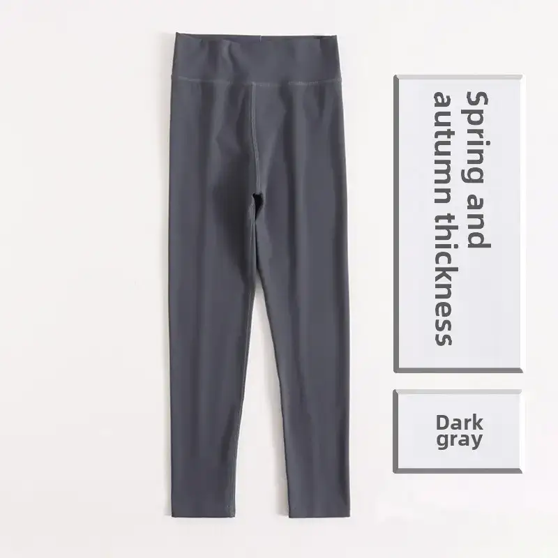 Girls Dark Gray Spring Leggings with Arch Thickness - Image 46