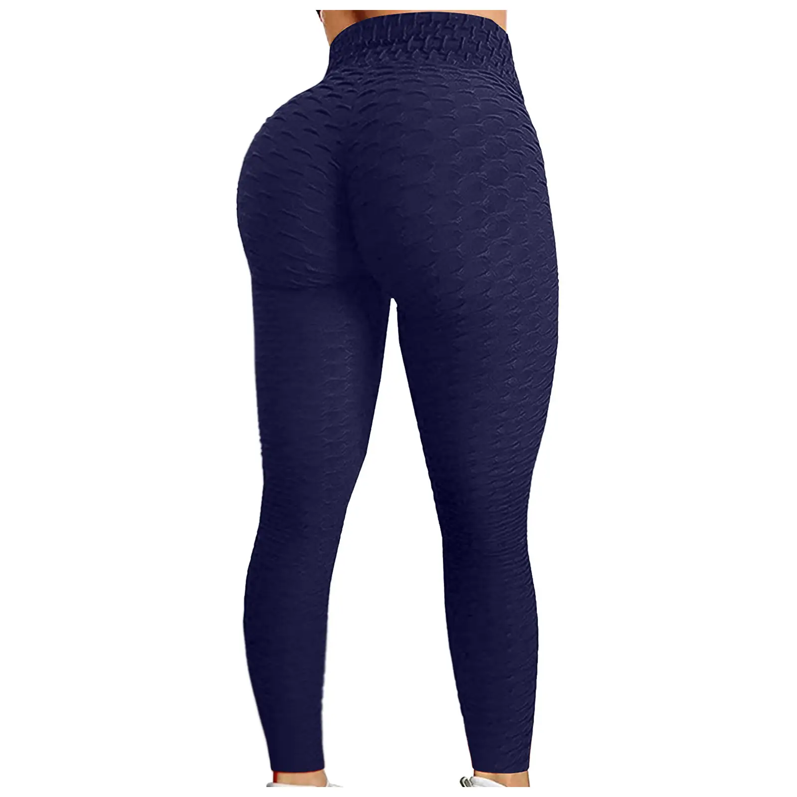 High Waist Jacquard Yoga Pants Black Hip Lifting Casual Fitness — feature 17