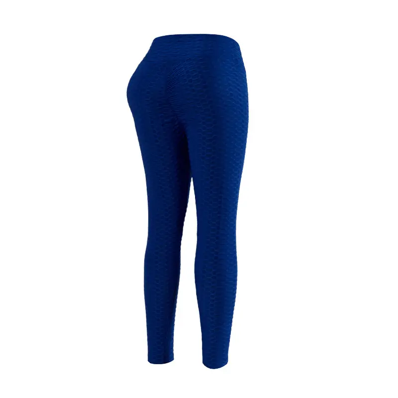 High Waist Jacquard Yoga Pants Black Hip Lifting Casual Fitness