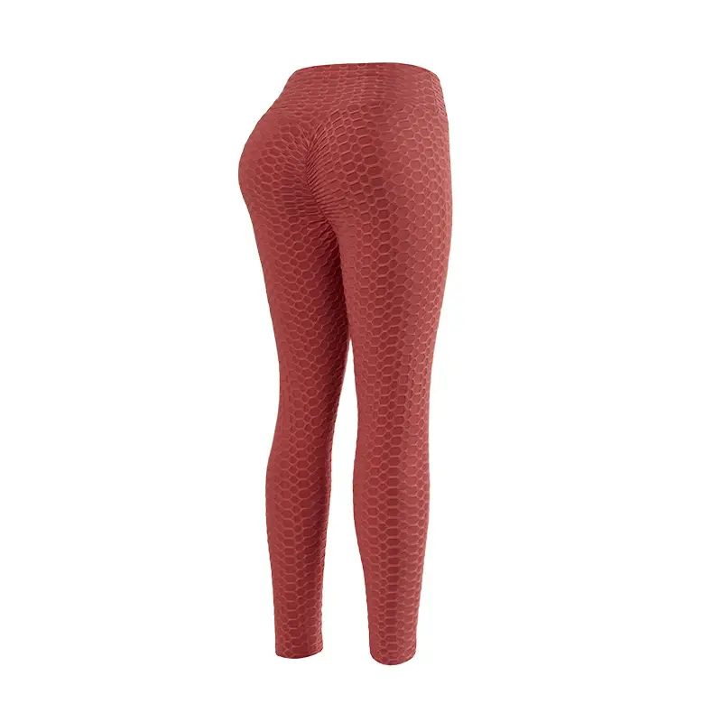 High Waist Jacquard Yoga Pants Black Hip Lifting Casual Fitness