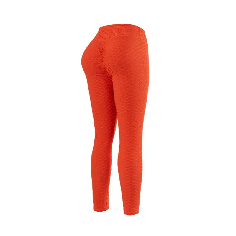 High Waist Jacquard Yoga Pants Black Hip Lifting Casual Fitness
