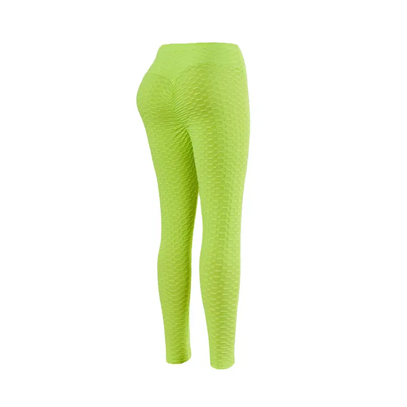 High Waist Jacquard Yoga Pants Black Hip Lifting Casual Fitness
