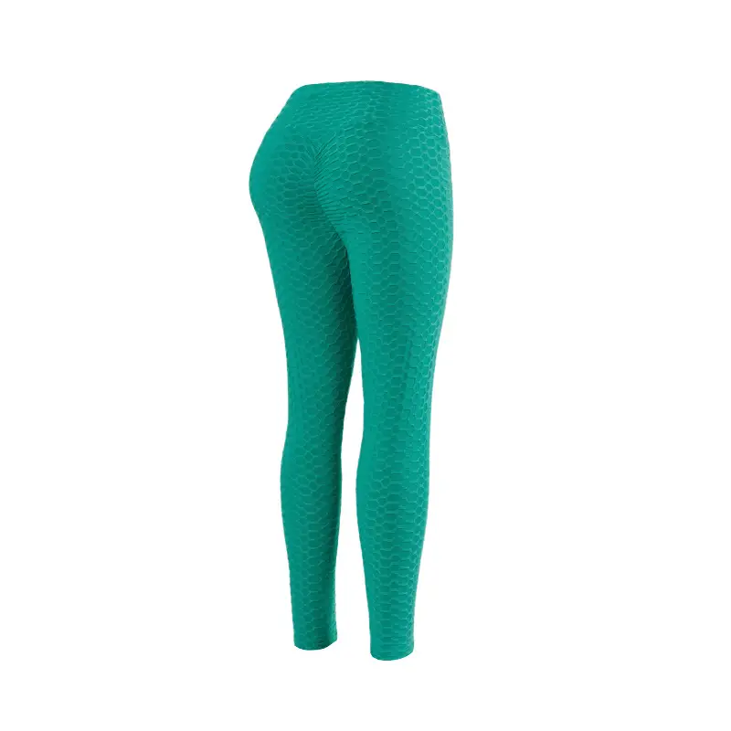 High Waist Jacquard Yoga Pants Black Hip Lifting Casual Fitness
