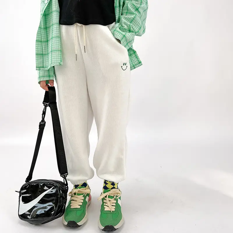 Blue Korean Style Cotton Trousers for Girls Big Kids 2025 - Image 4
