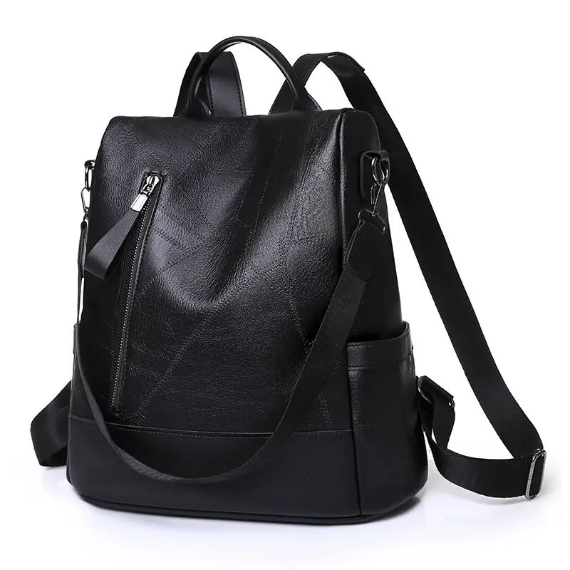 Women's PU Leather Quilted Shoulder Bag Brown Large Capacity - Image 2