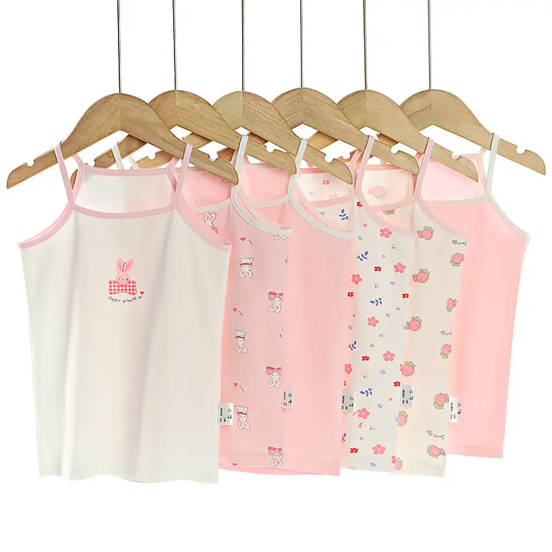 Girls Cotton Camisole with Heart & Cupcake Print - Image 14