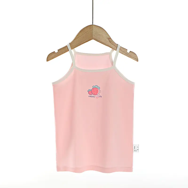 Girls Cotton Camisole with Heart & Cupcake Print - Image 16