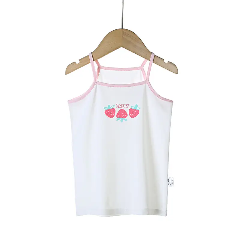 Girls Cotton Camisole with Heart & Cupcake Print - Image 10