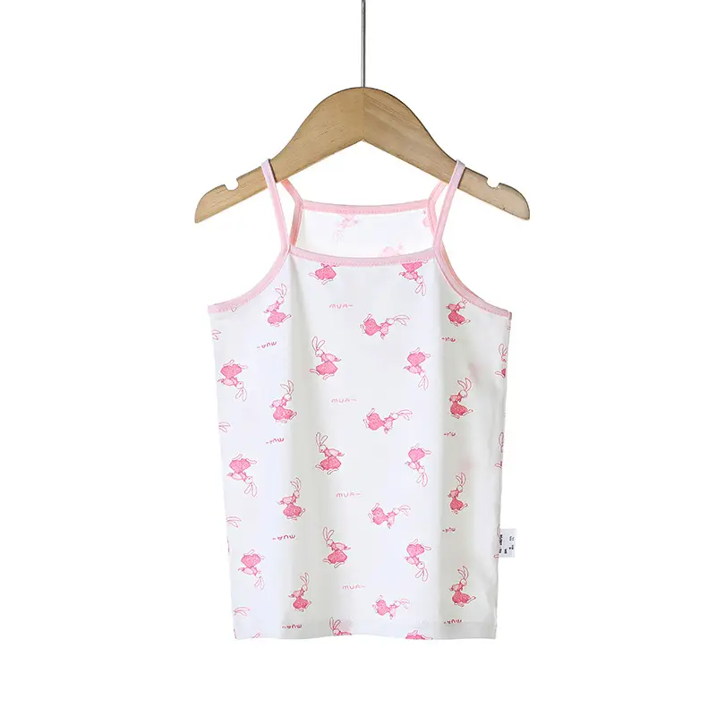 Girls Cotton Camisole with Heart & Cupcake Print - Image 11