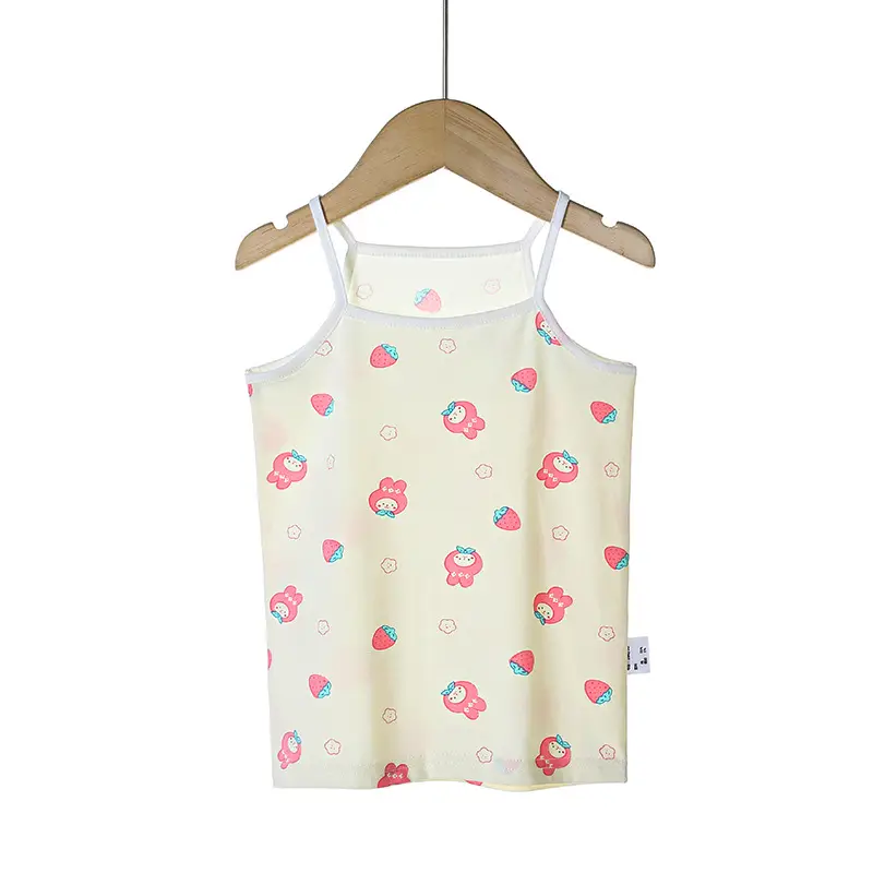 Girls Cotton Camisole with Heart & Cupcake Print - Image 7