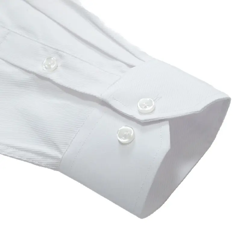 Golden Shield Men's White Long Sleeve Business Shirt - Image 13