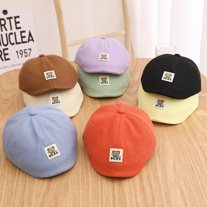 Orange Cartoon Bear Cap for Boys 1-3Yrs - Image 18