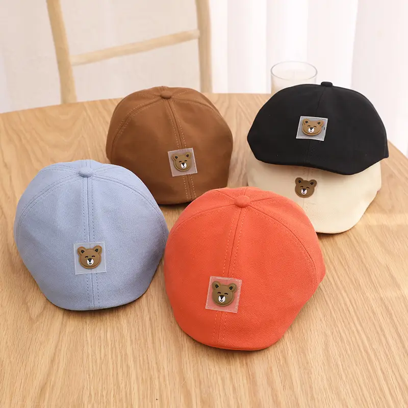 Orange Cartoon Bear Cap for Boys 1-3Yrs - Image 20