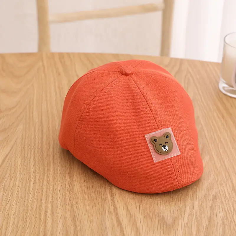 Orange Cartoon Bear Cap for Boys 1-3Yrs - Image 11