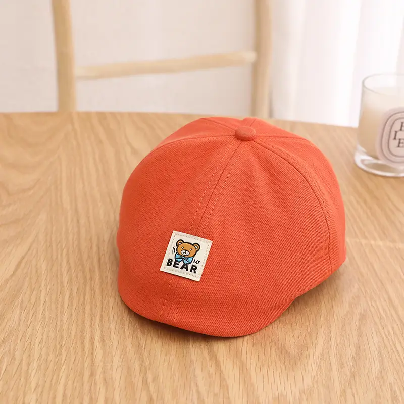 Orange Cartoon Bear Cap for Boys 1-3Yrs - Image 3