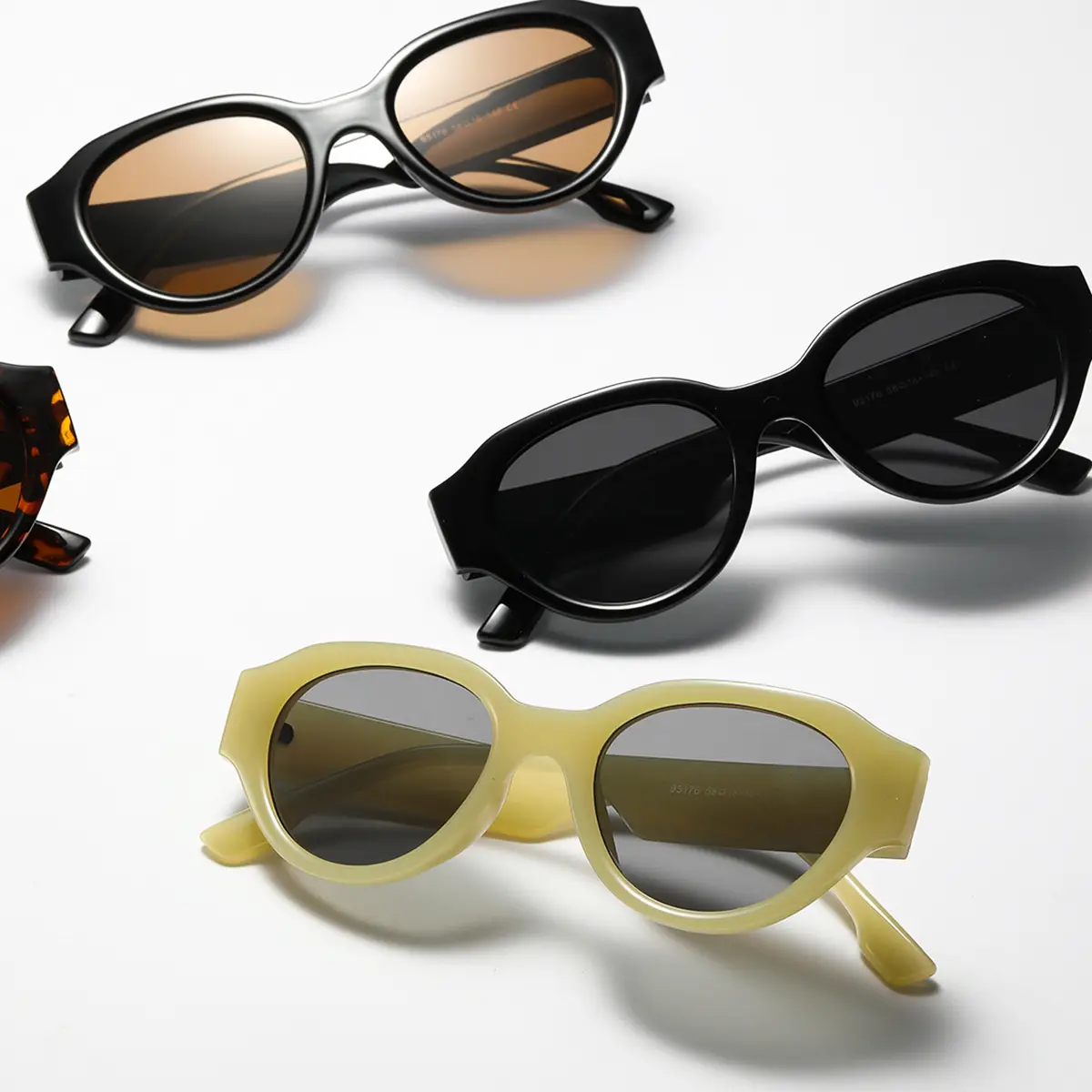 Xunge Oval Joker Sunglasses European American Retro Cat's Eye Women Men Wholesale - Image 7