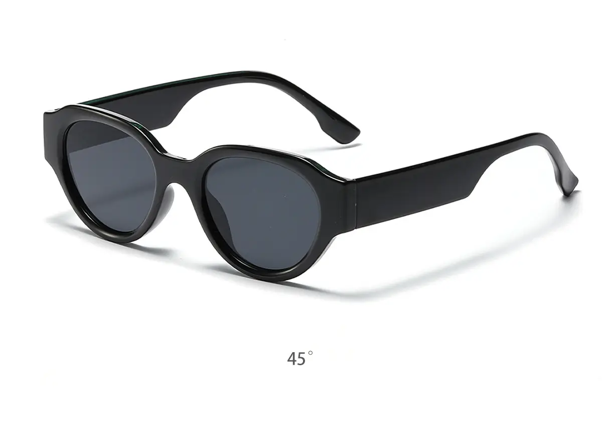 Xunge Oval Joker Sunglasses European American Retro Cat's Eye Women Men Wholesale — feature 11