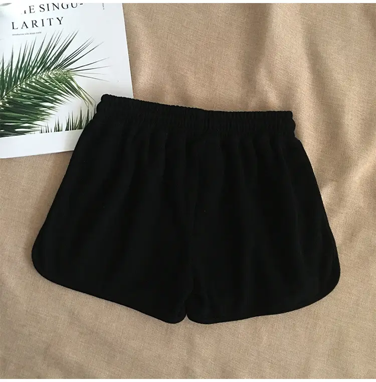 Women Elastic Waist Gray Shorts Casual Sports Wear — feature 12