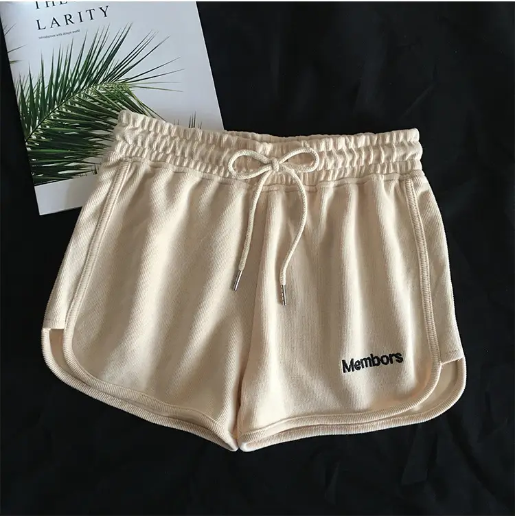 Women Elastic Waist Gray Shorts Casual Sports Wear — feature 13