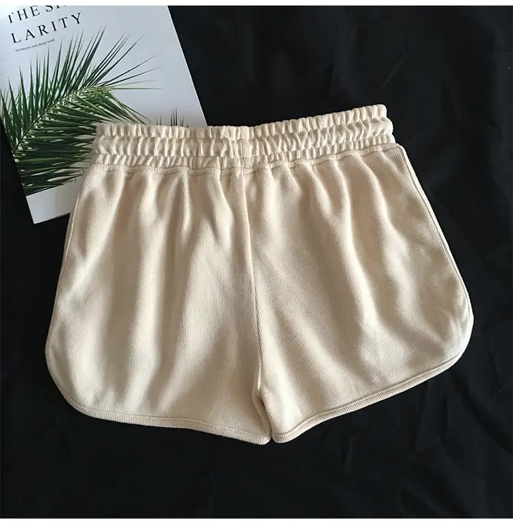 Women Elastic Waist Gray Shorts Casual Sports Wear — feature 14
