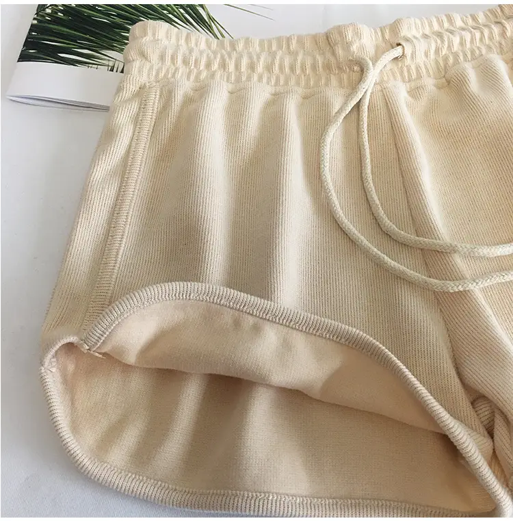 Women Elastic Waist Gray Shorts Casual Sports Wear — feature 17