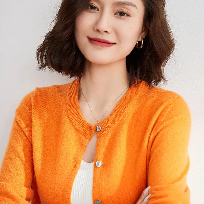 2025 Korean Style Navy Blue Cardigan for Women - Image 24
