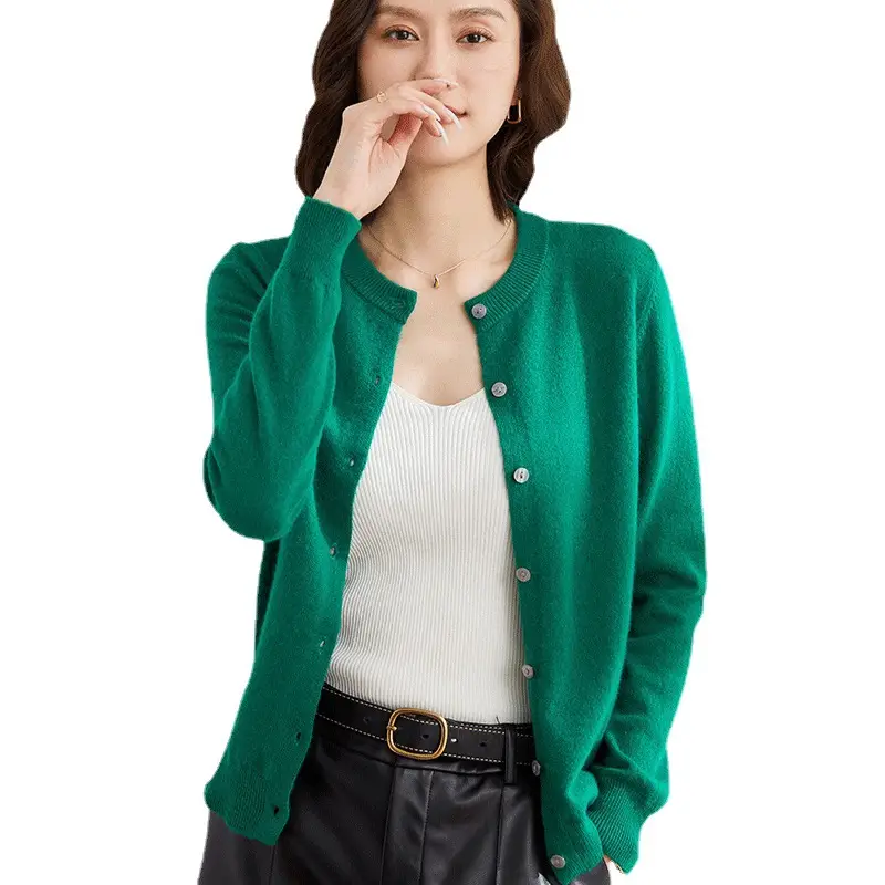 2025 Korean Style Navy Blue Cardigan for Women - Image 25