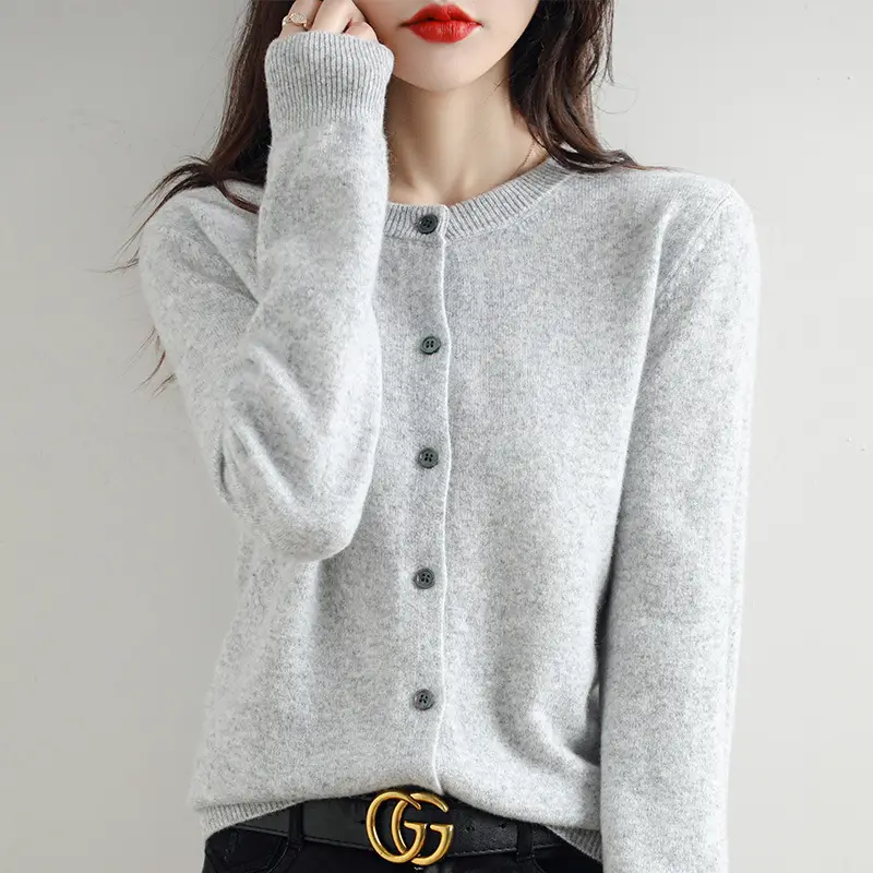 2025 Korean Style Navy Blue Cardigan for Women - Image 13
