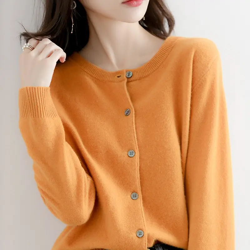 2025 Korean Style Navy Blue Cardigan for Women - Image 19