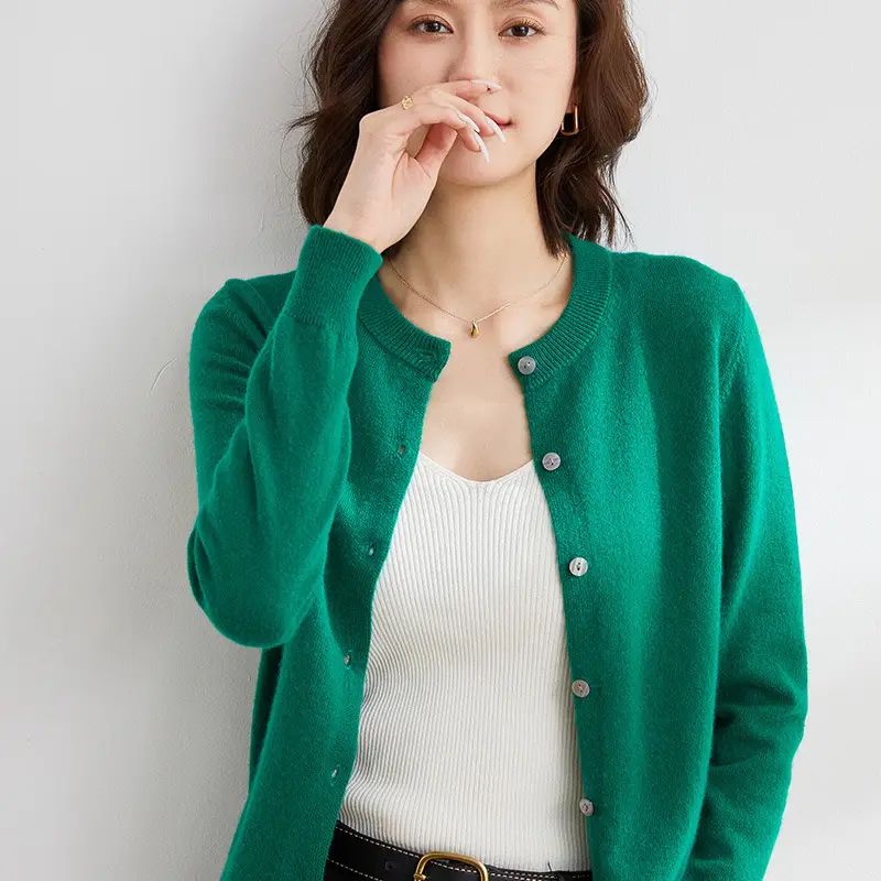 2025 Korean Style Navy Blue Cardigan for Women - Image 2