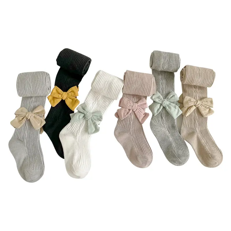 Girls Bowdy Pantyhose Socks Set Dual Color - Image 11