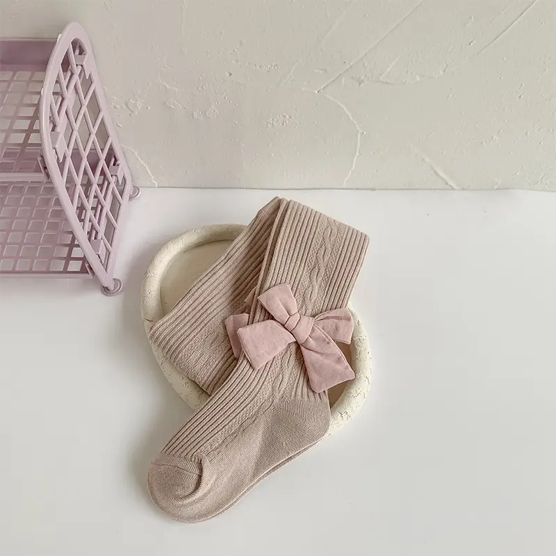 Girls Bowdy Pantyhose Socks Set Dual Color - Image 3