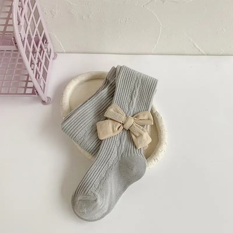 Girls Bowdy Pantyhose Socks Set Dual Color - Image 4